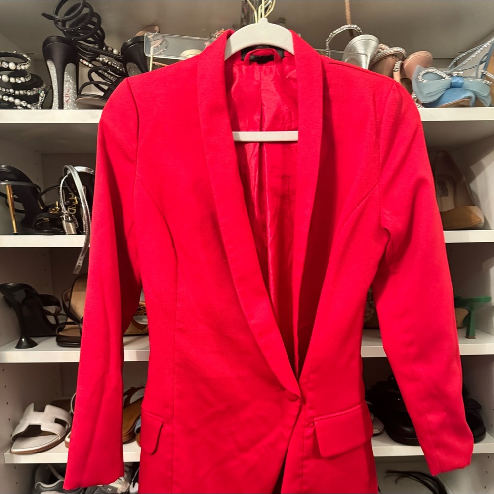 Red Blazer Dress Missguided